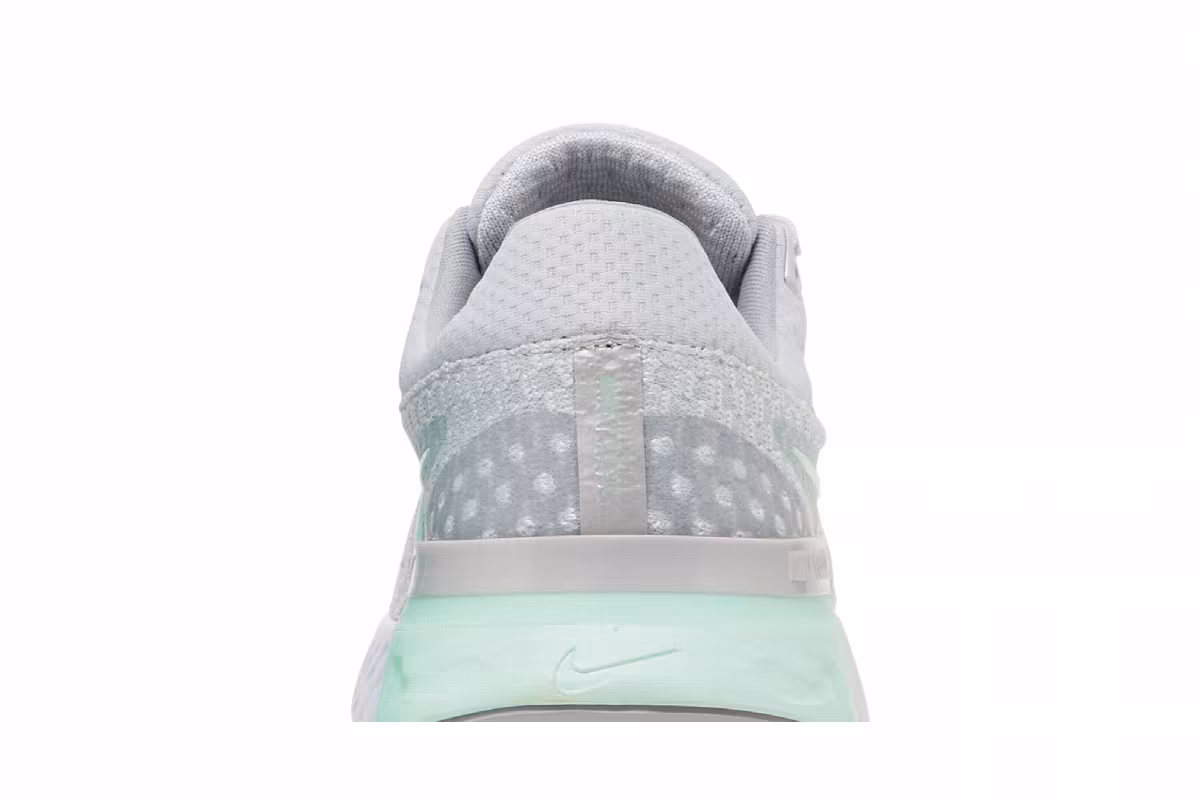 Nike Women's React Infinity Run Flyknit 3 Pure Platinum Mint Foam, view 8