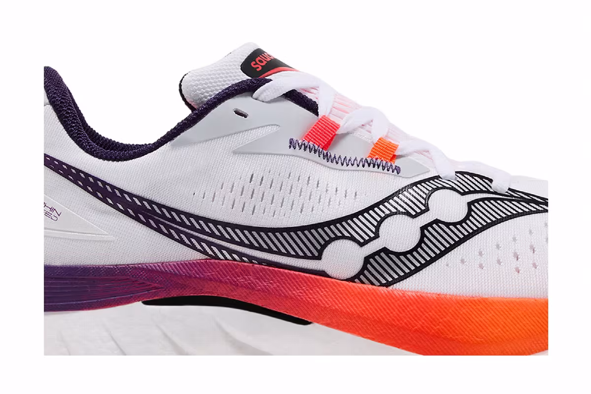 Saucony Endorphin Speed 4 White ViZiOrange, view 3