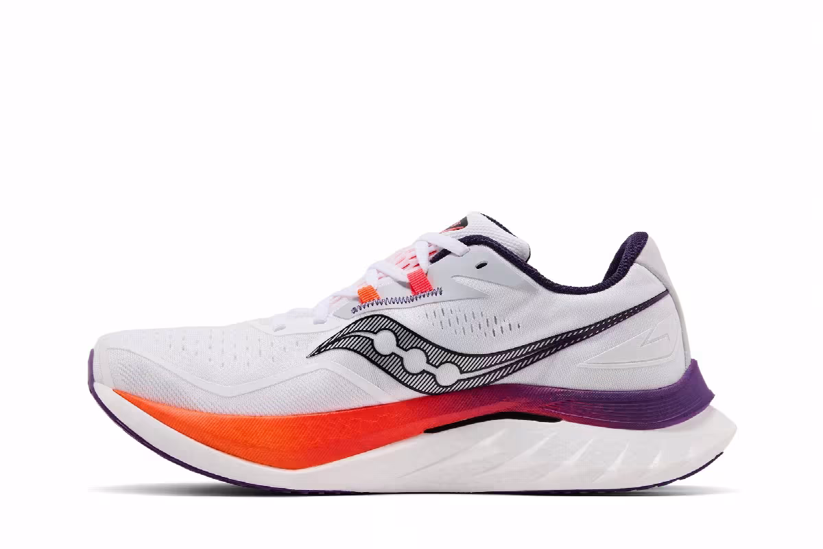 Saucony Endorphin Speed 4 White ViZiOrange, view 4