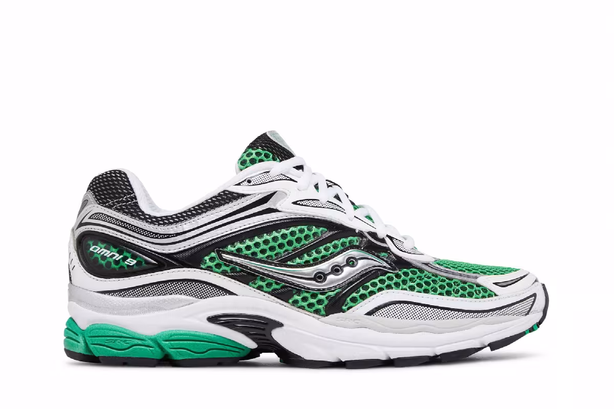 Saucony Progrid Omni 9 OG Green Silver, view 2