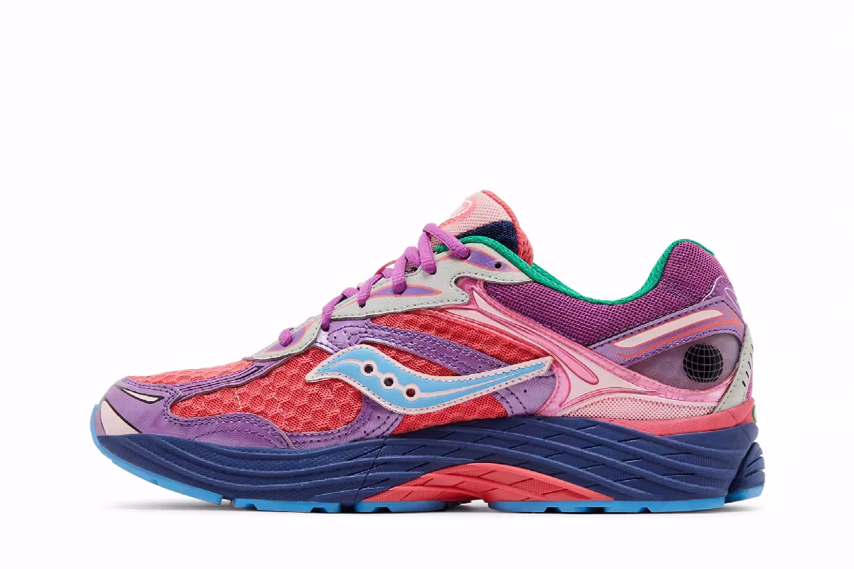 Jae Tips x Saucony ProGrid Omni 9 To Do List - Pink, view 4