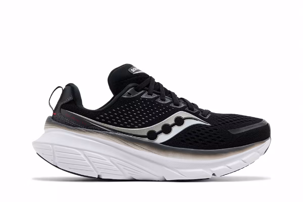 Saucony Guide 17 Wide Black White, view 2