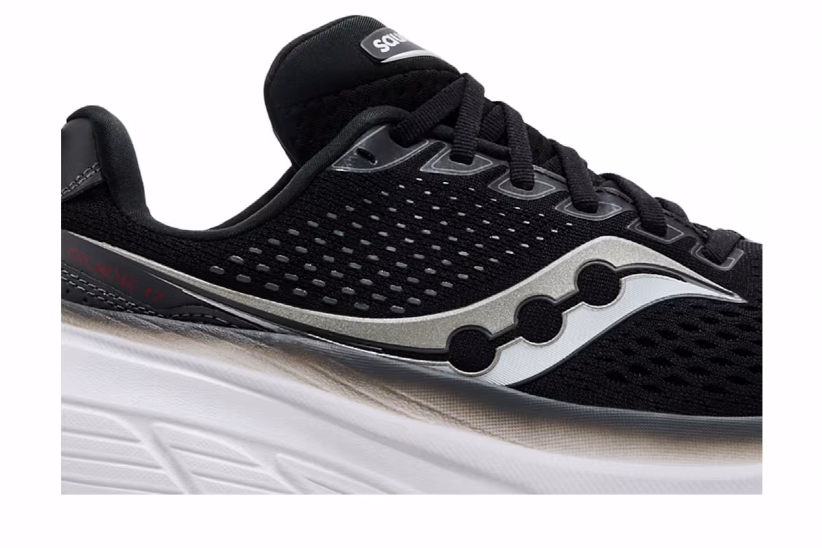 Saucony Guide 17 Wide Black White, view 3