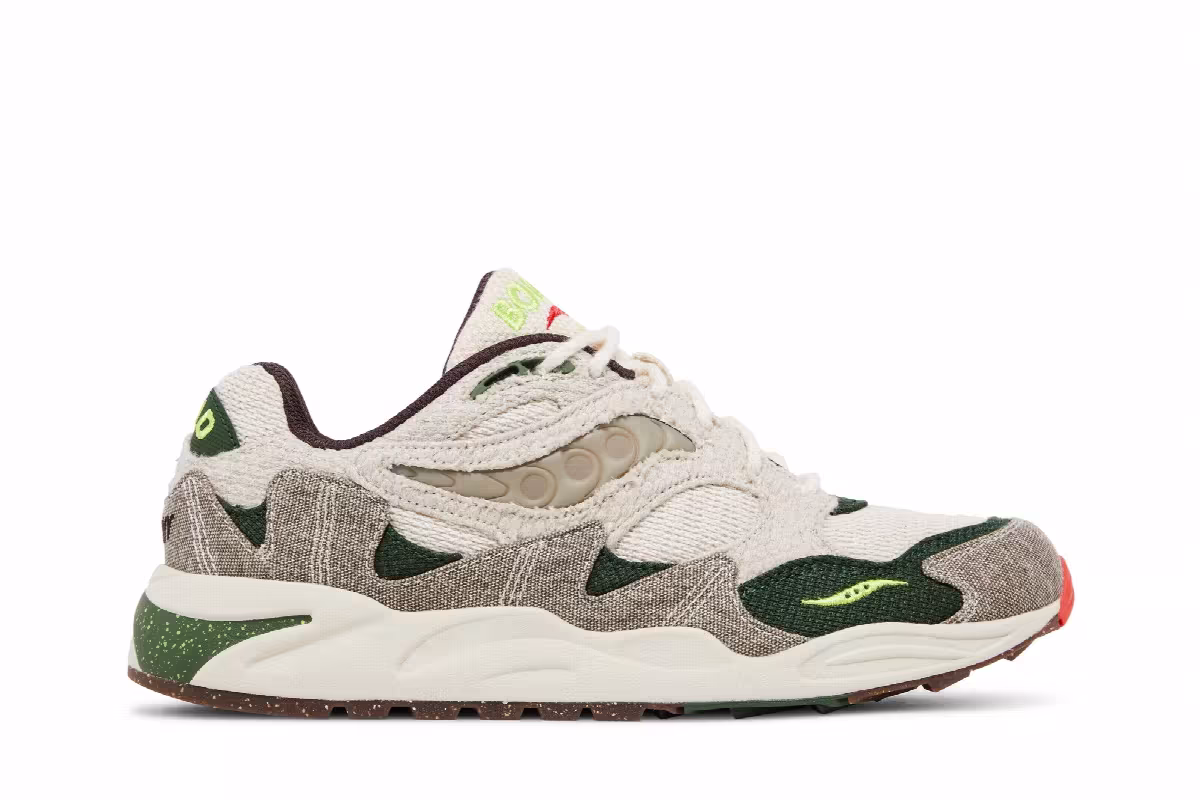 Bodega x Saucony Grid Shadow 2 Jaunt Woven, view 2