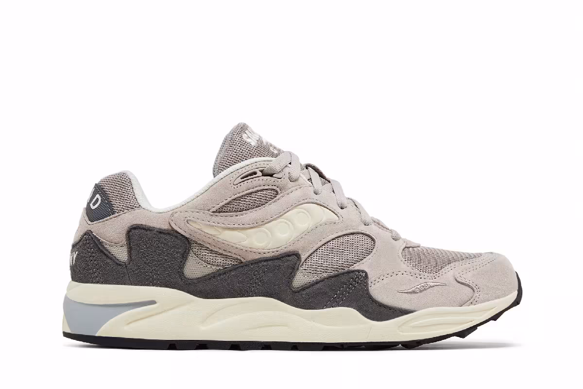 Saucony Grid Shadow 2 Grey Cream, view 2