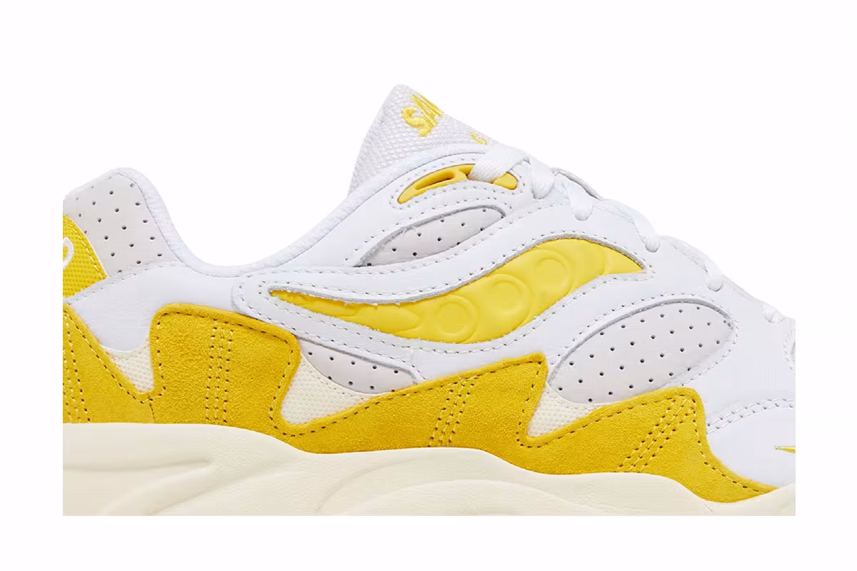 Saucony Grid Shadow 2 Ivy Prep - White Yellow, view 3