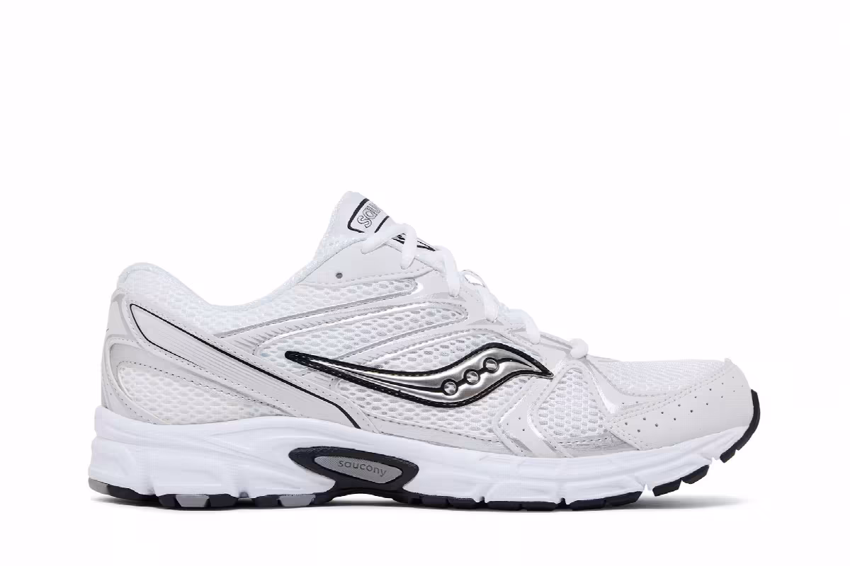 Saucony Grid Ride Millennium White Silver, view 2