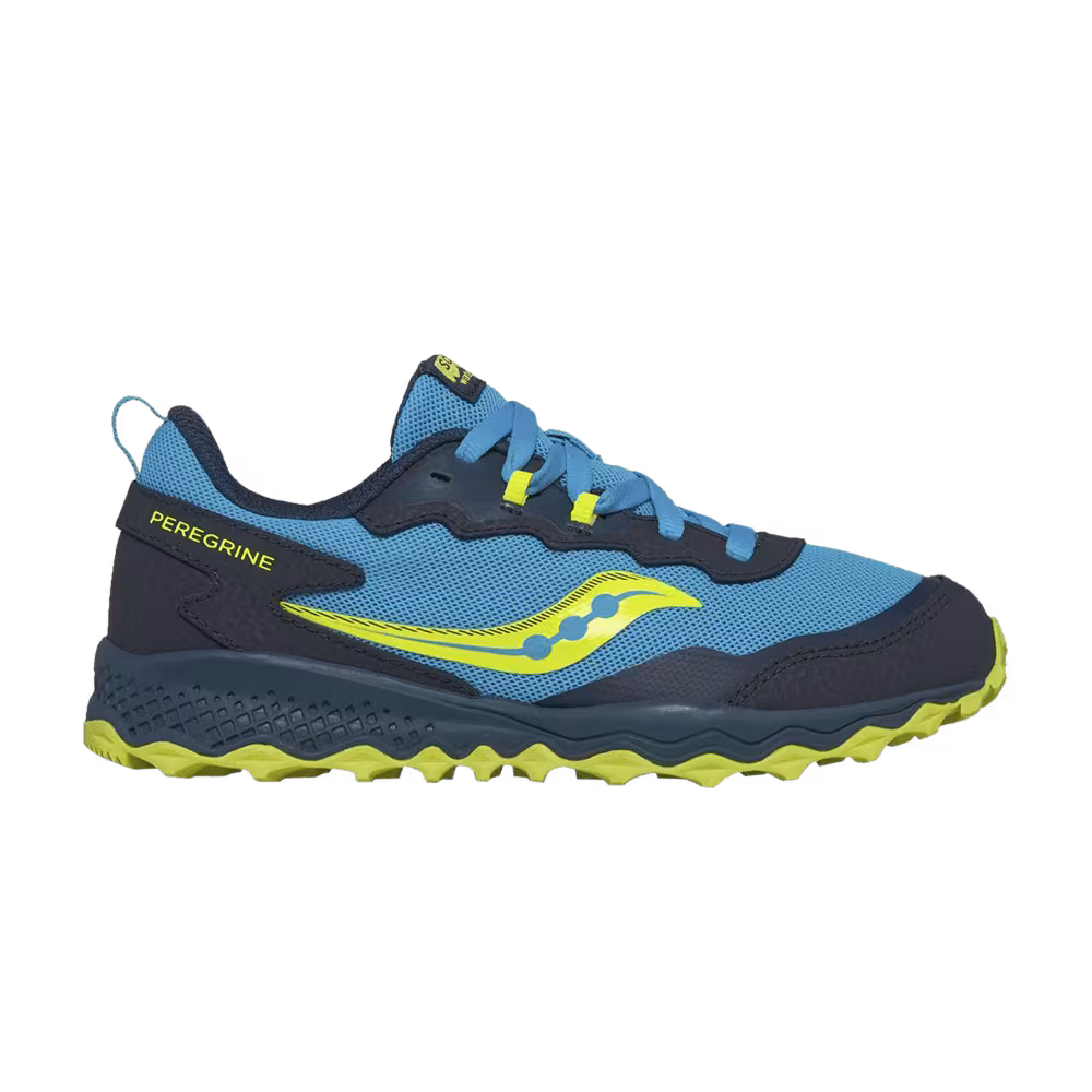Saucony Peregrine KDZ Big Kid Blue Citron