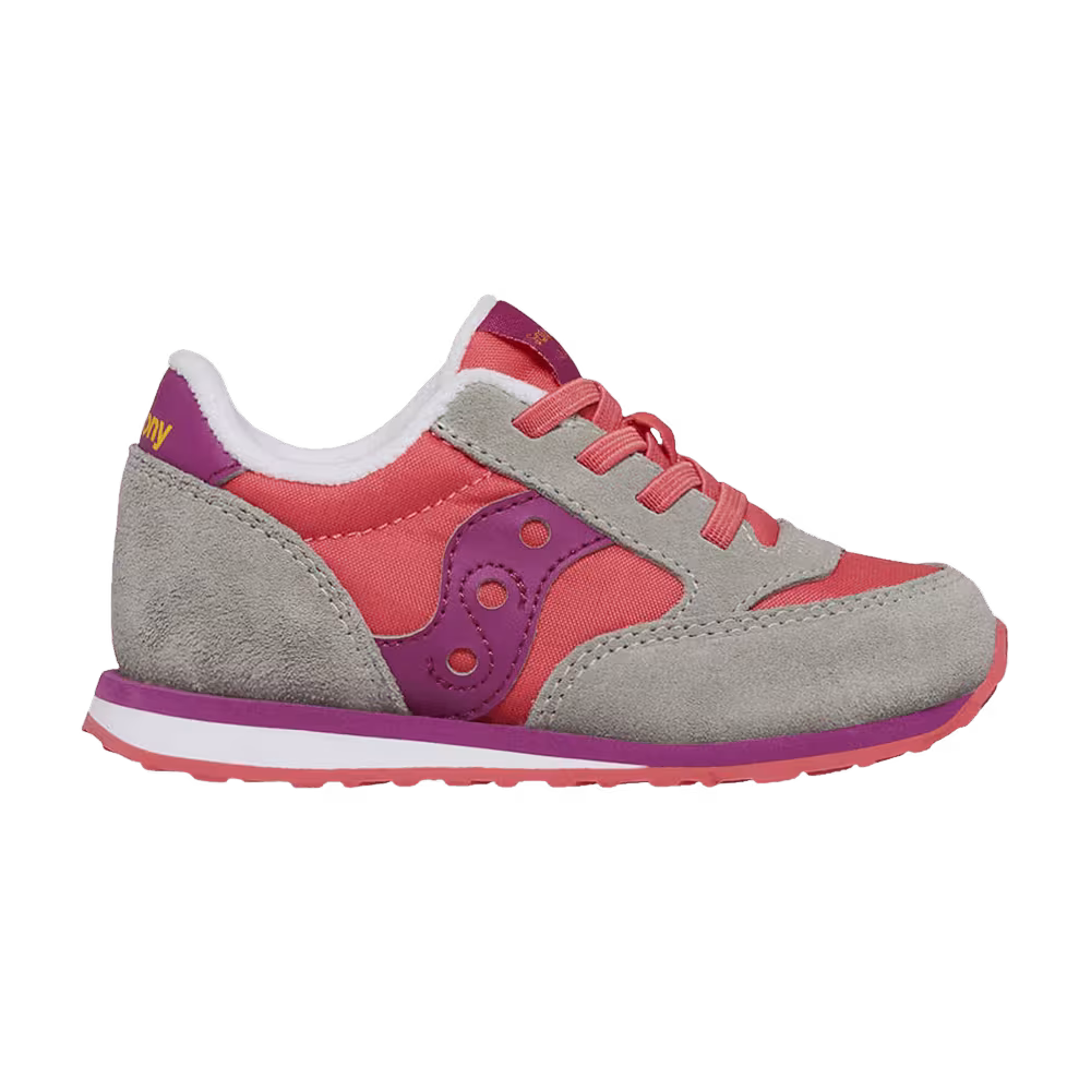 Saucony Jazz Little Kid Grey Purple Coral