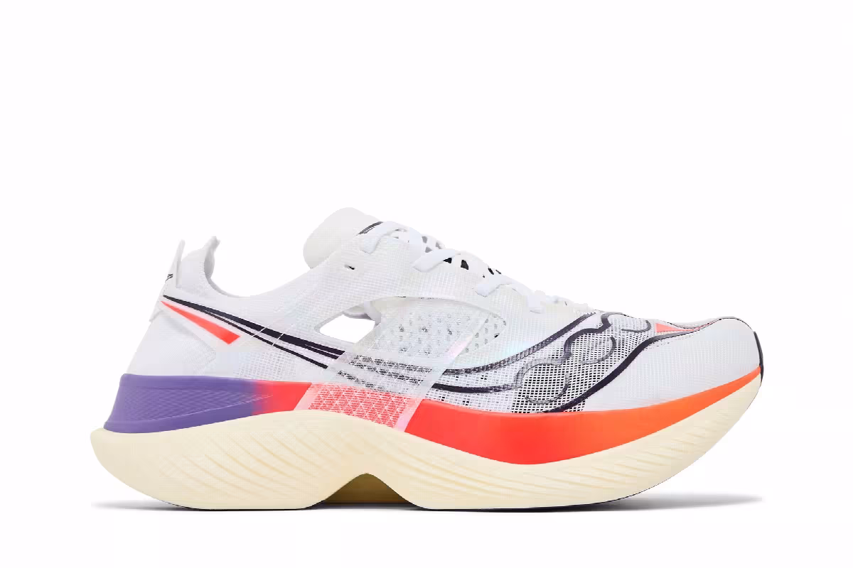 Saucony Endorphin Elite White ViZiRed, view 2