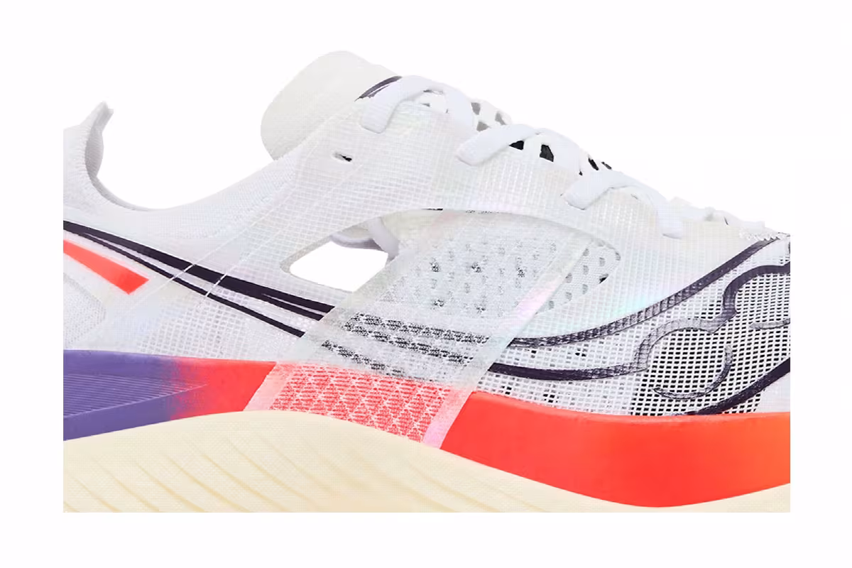 Saucony Endorphin Elite White ViZiRed, view 3