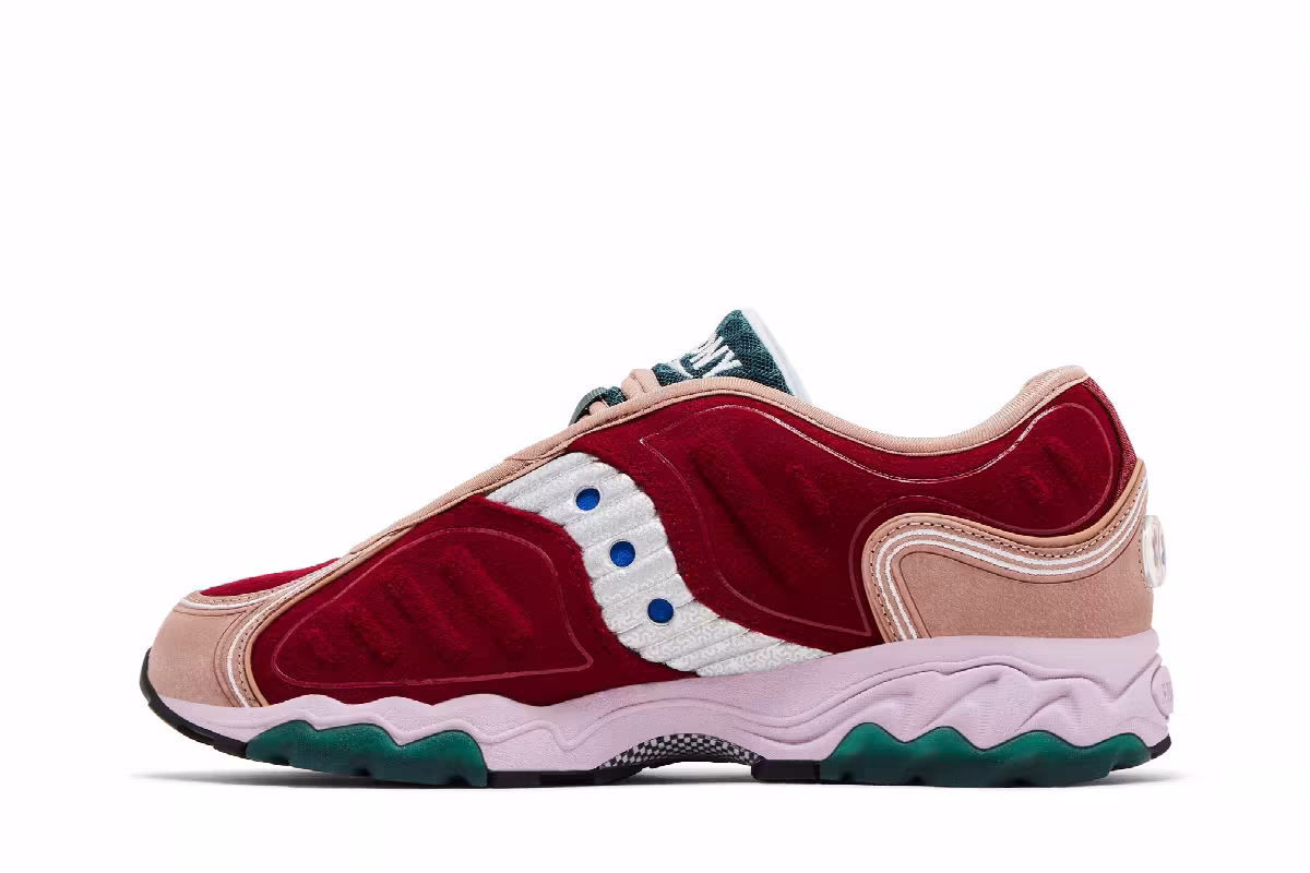 Jae Tips x Saucony Matrix No Shoes In The House - Cranberry, view 4