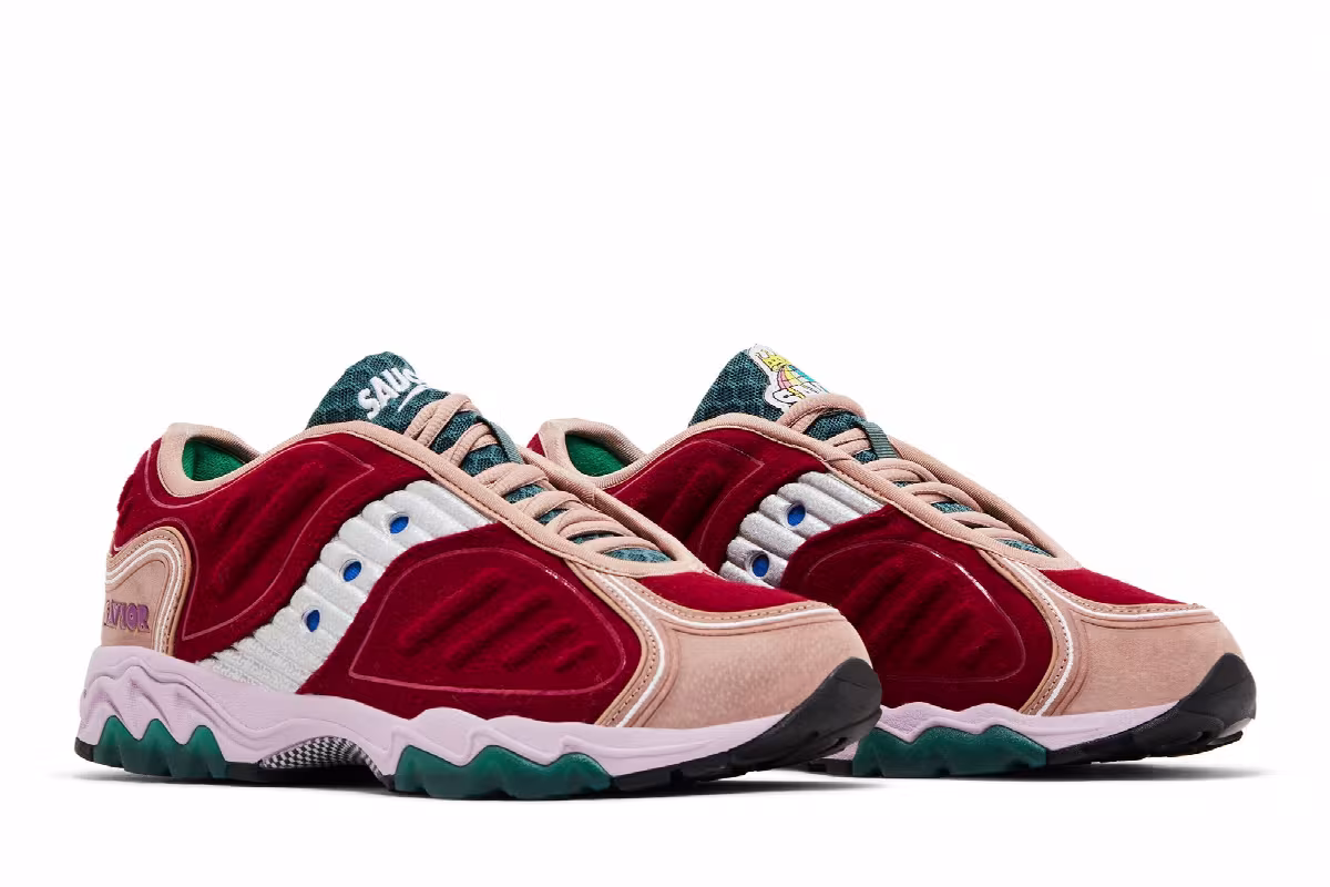 Jae Tips x Saucony Matrix No Shoes In The House - Cranberry, view 9