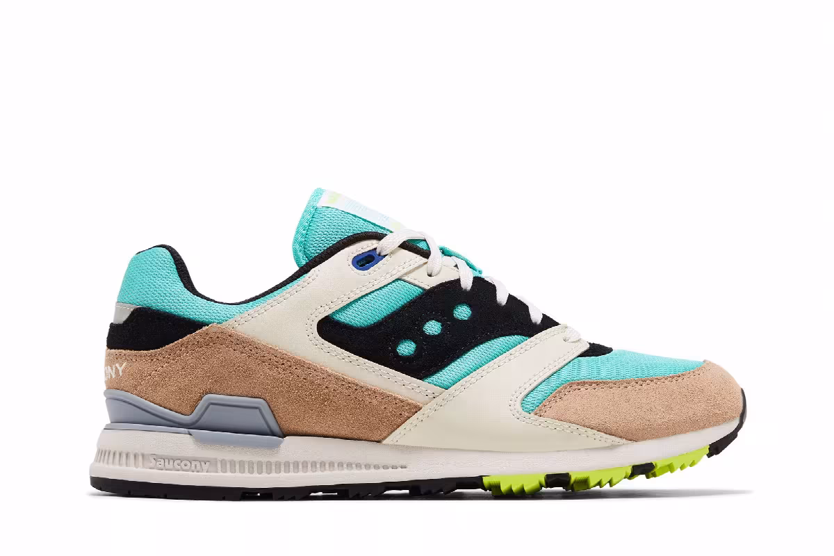 Saucony Courageous Light Blue Tan, view 2