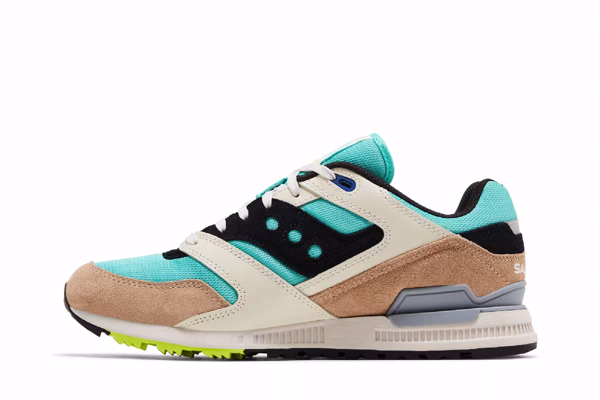 Saucony Courageous Light Blue Tan, view 4
