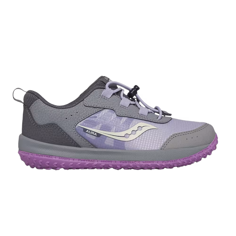 Saucony Aura KDZ Big Kid Grey Purple