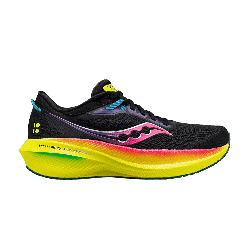 Sweaty Betty x Saucony Women's Triumph 21 Black Pink Citron