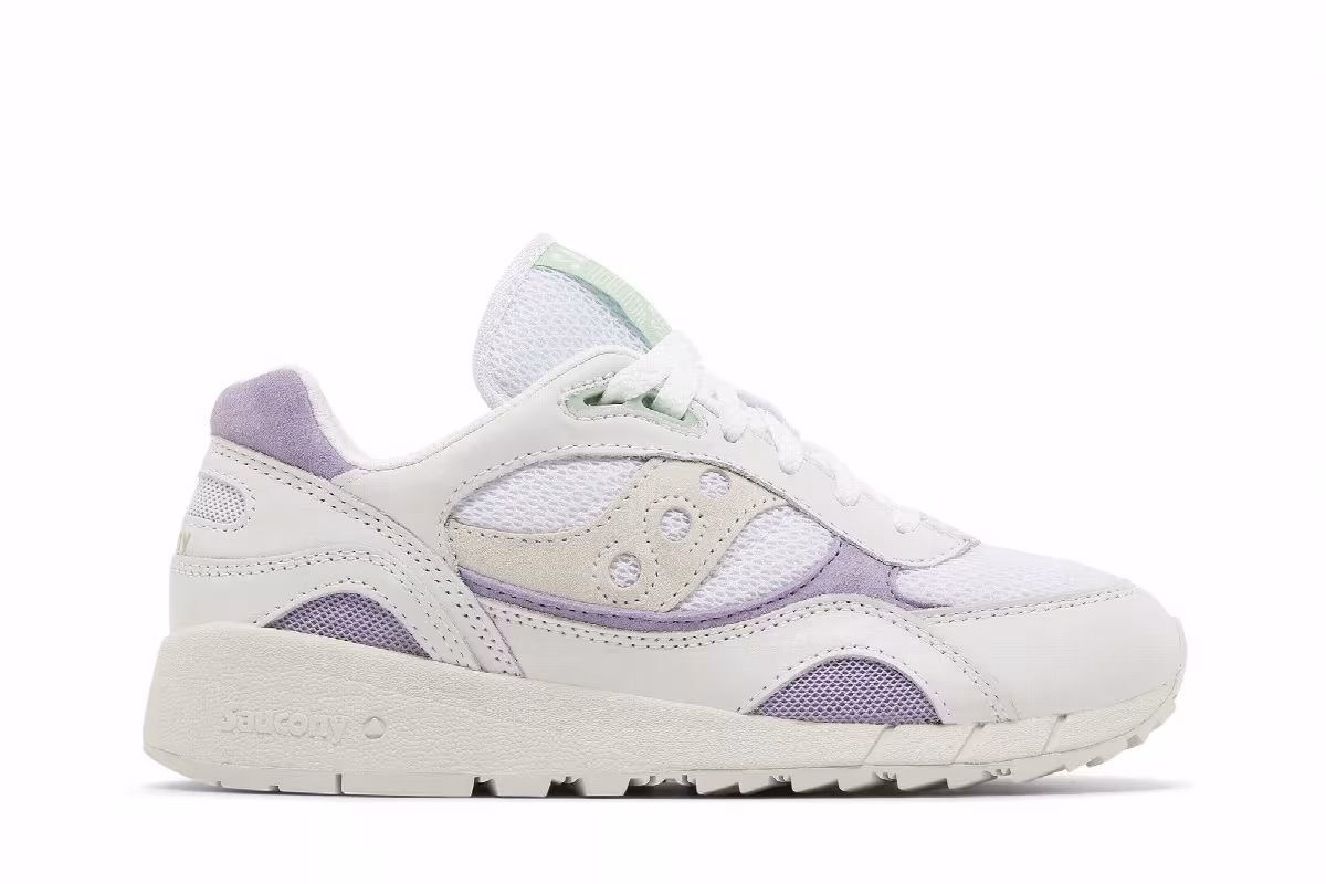 Saucony Women's Shadow 6000 White Purple Green, view 2