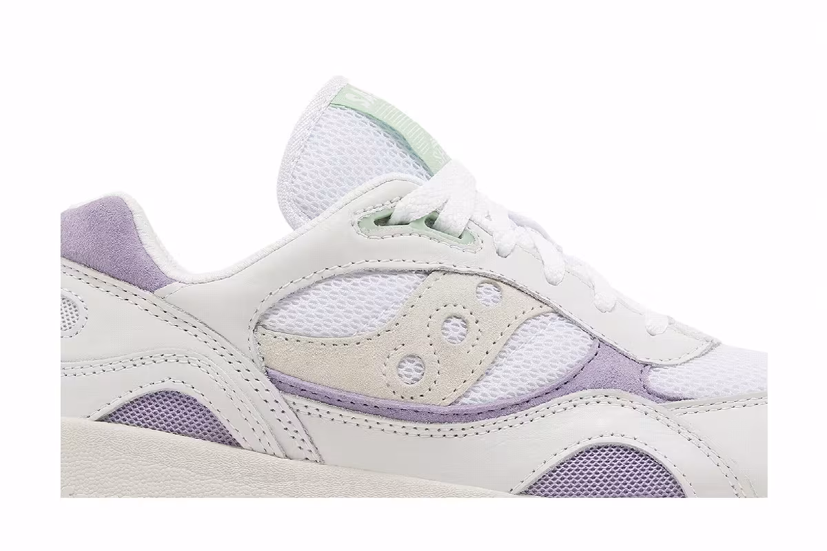 Saucony Women's Shadow 6000 White Purple Green, view 3