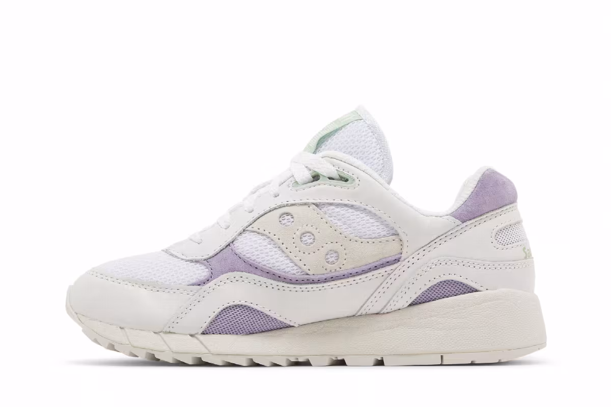 Saucony Women's Shadow 6000 White Purple Green, view 4