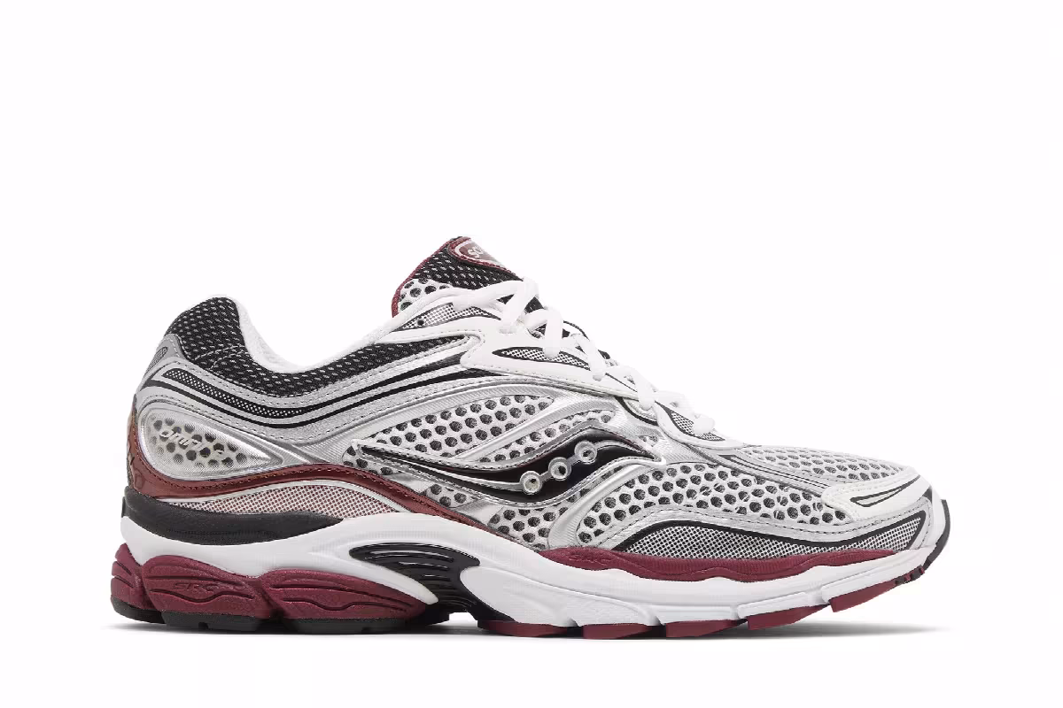 Saucony Progrid Omni 9 OG White Silver Red, view 2
