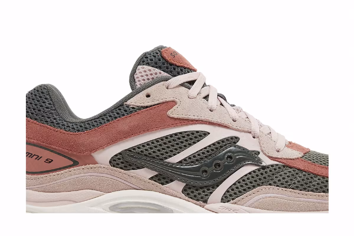 Saucony ProGrid Omni 9 Premium Dust Pink Green, view 3