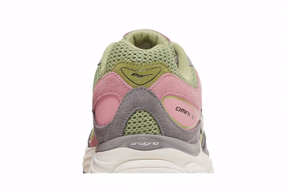 Saucony ProGrid Omni 9 Premium Grey Green Pink, view 8