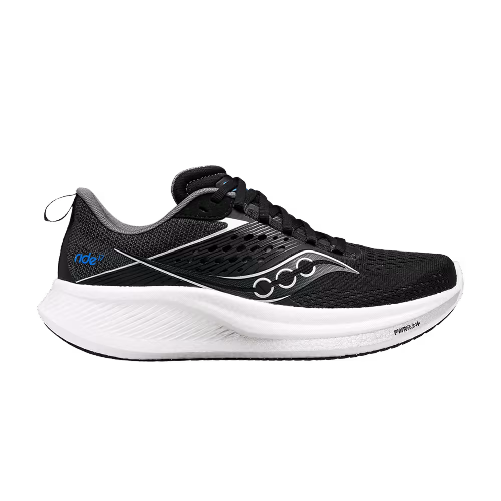 Saucony Ride 17 Wide Black White