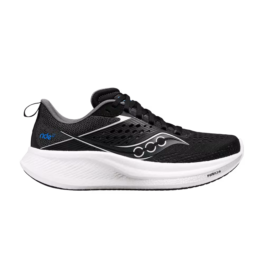 Saucony Women's Ride 17 Wide Black White