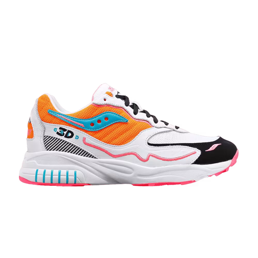 Saucony 3D Grid Hurricane White Orange