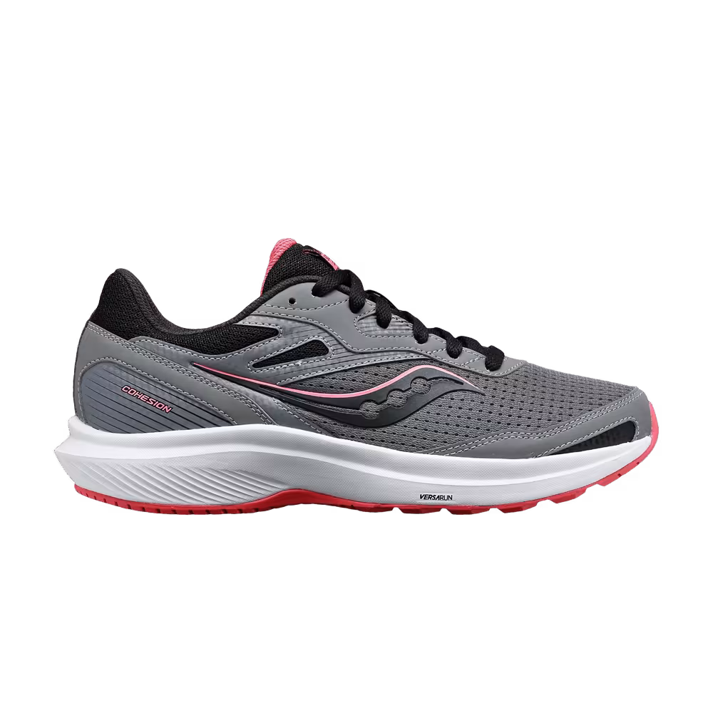 Saucony Women's Cohesion 16 Wide Charcoal Petal