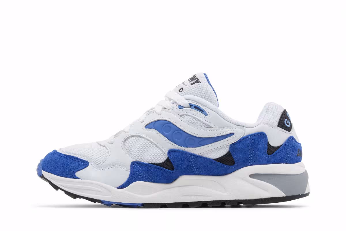 Saucony Grid Shadow 2 White Blue, view 4