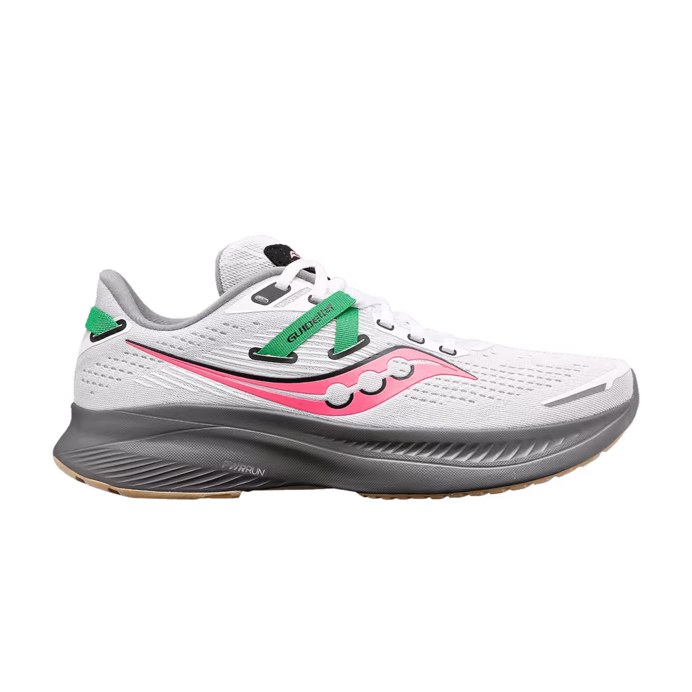 Saucony Women's Guide 16 White Pink Gravel
