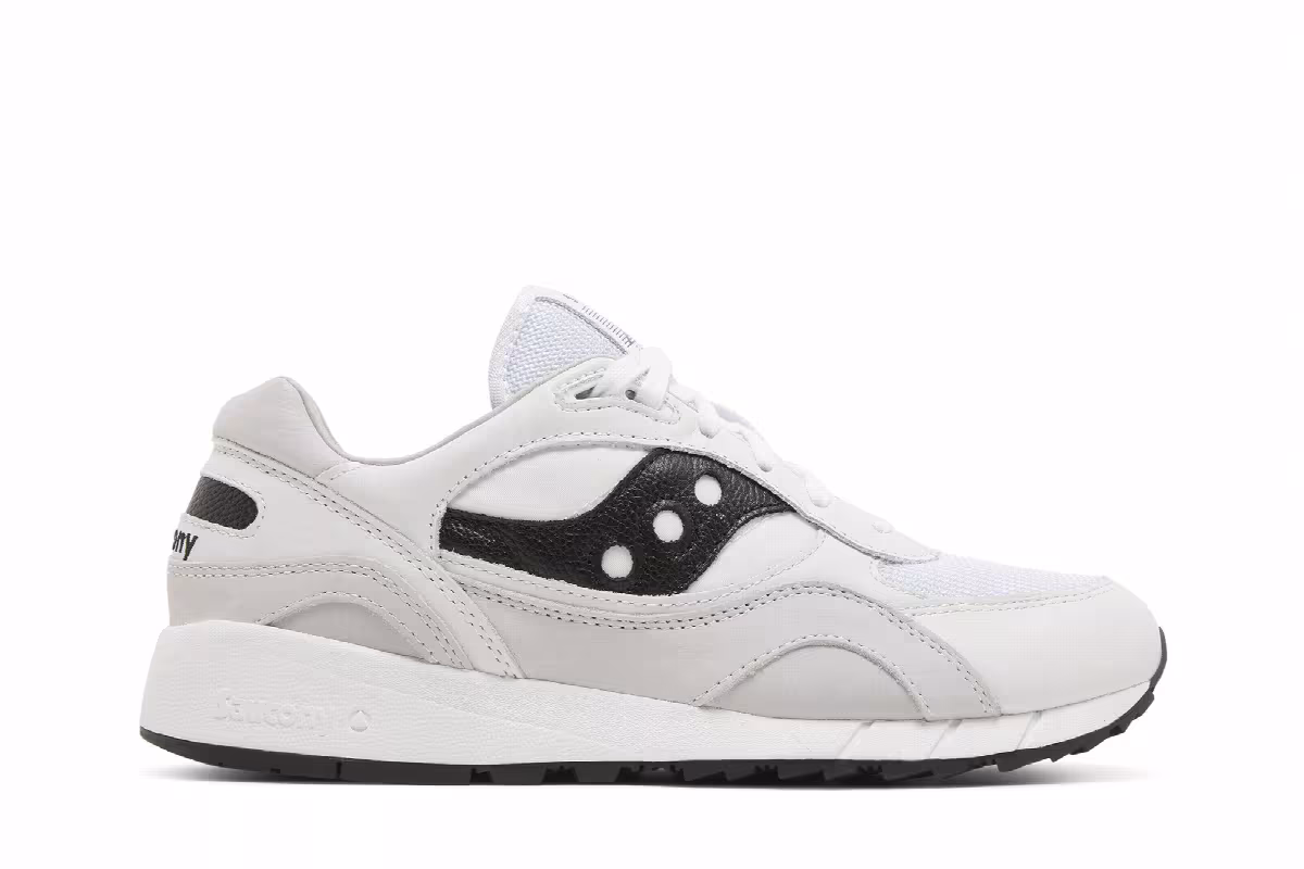 Saucony Shadow 6000 White Black, view 2