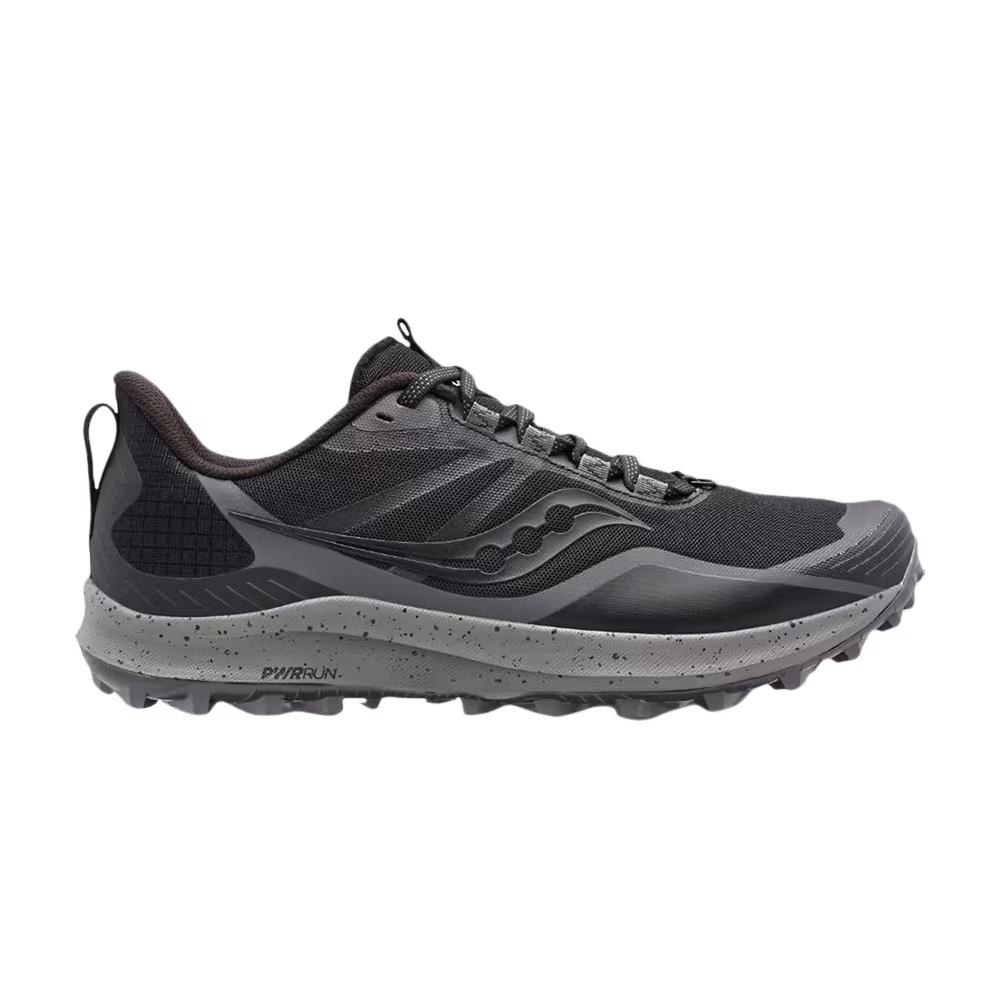 Saucony Women's Peregrine 12 Wide Black Charcoal
