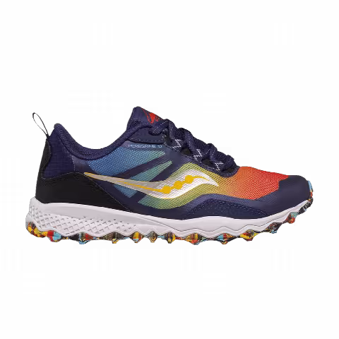 Saucony Peregrine 12 Shield Big Kid 'Blue Red Yellow'