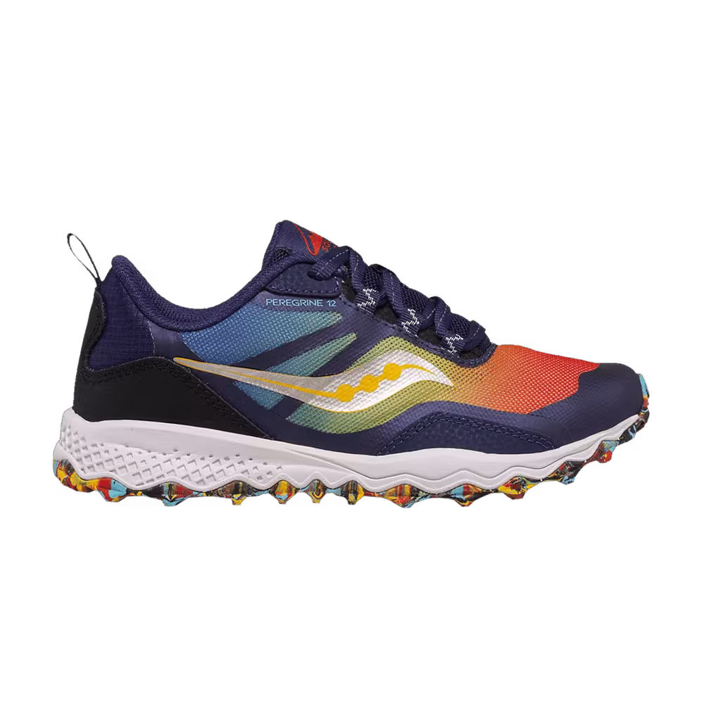 Saucony Peregrine 12 Shield Big Kid Blue Red Yellow