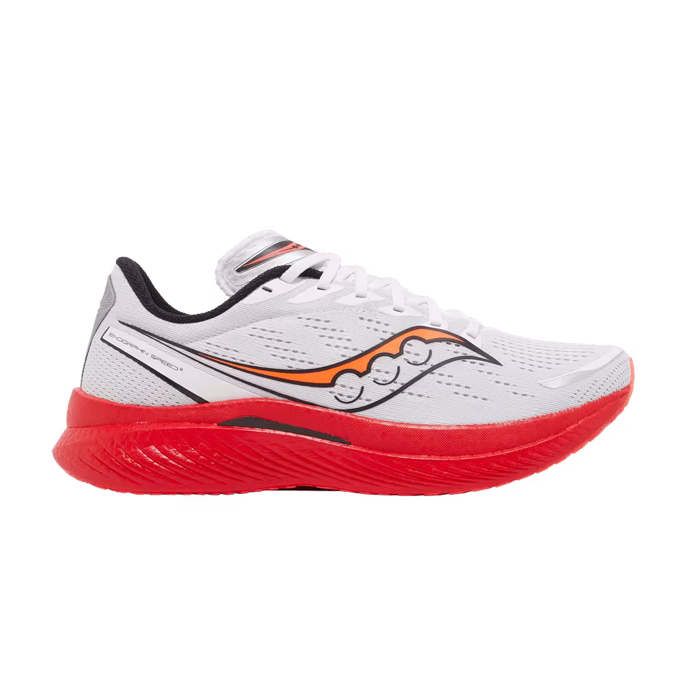 Saucony Endorphin Speed 3 White ViZiRed