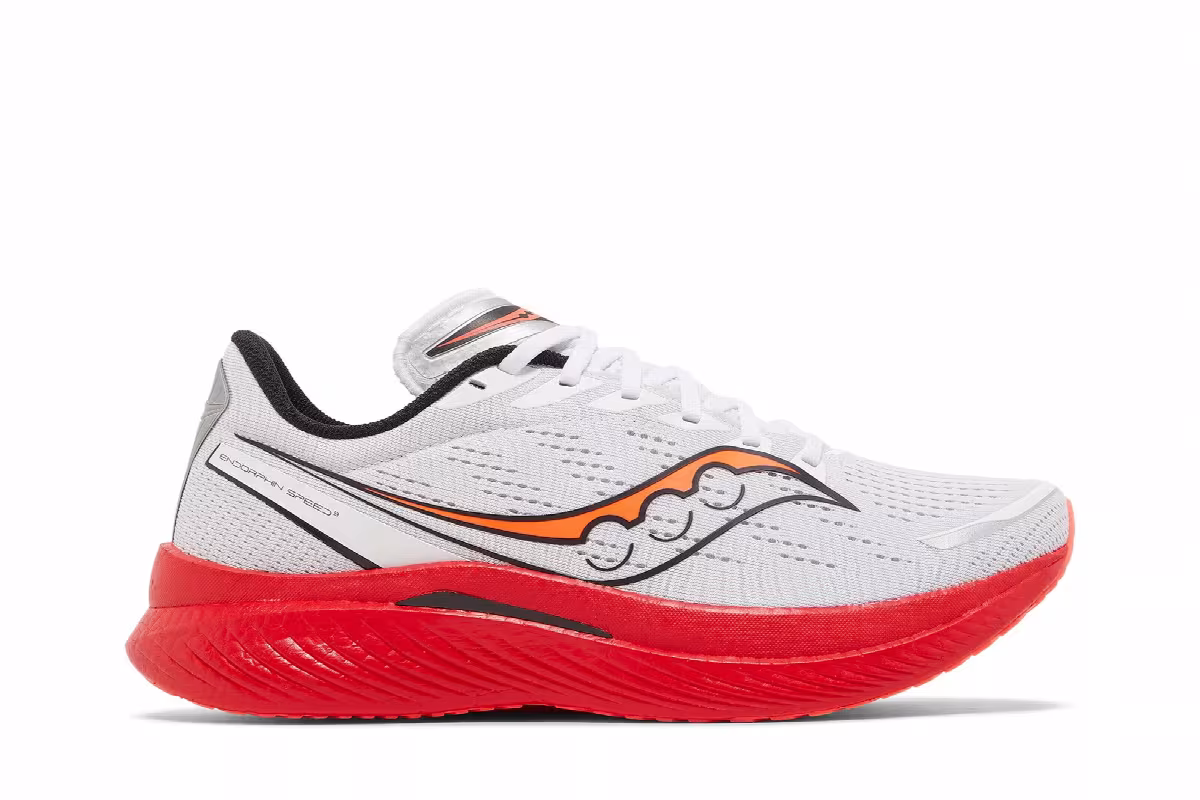 Saucony Endorphin Speed 3 White ViZiRed, view 2