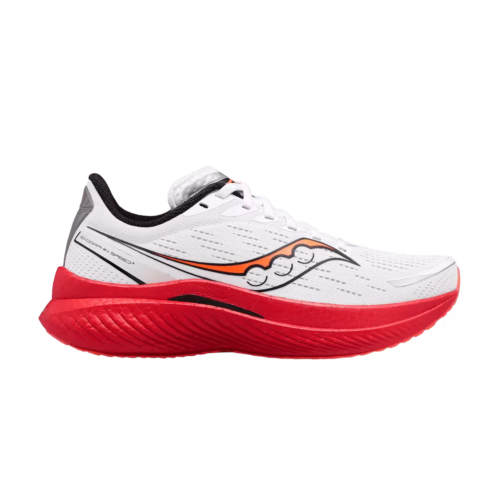 Saucony Women's Endorphin Speed 3 White ViZiRed