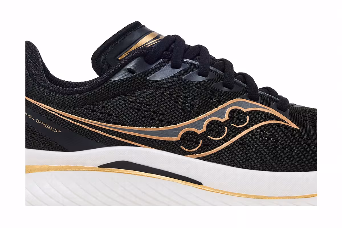 Saucony Women's Endorphin Speed 3 Black Goldstruck, view 3