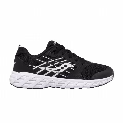 Saucony Wind 2.0 Lace Big Kid 'Black White'