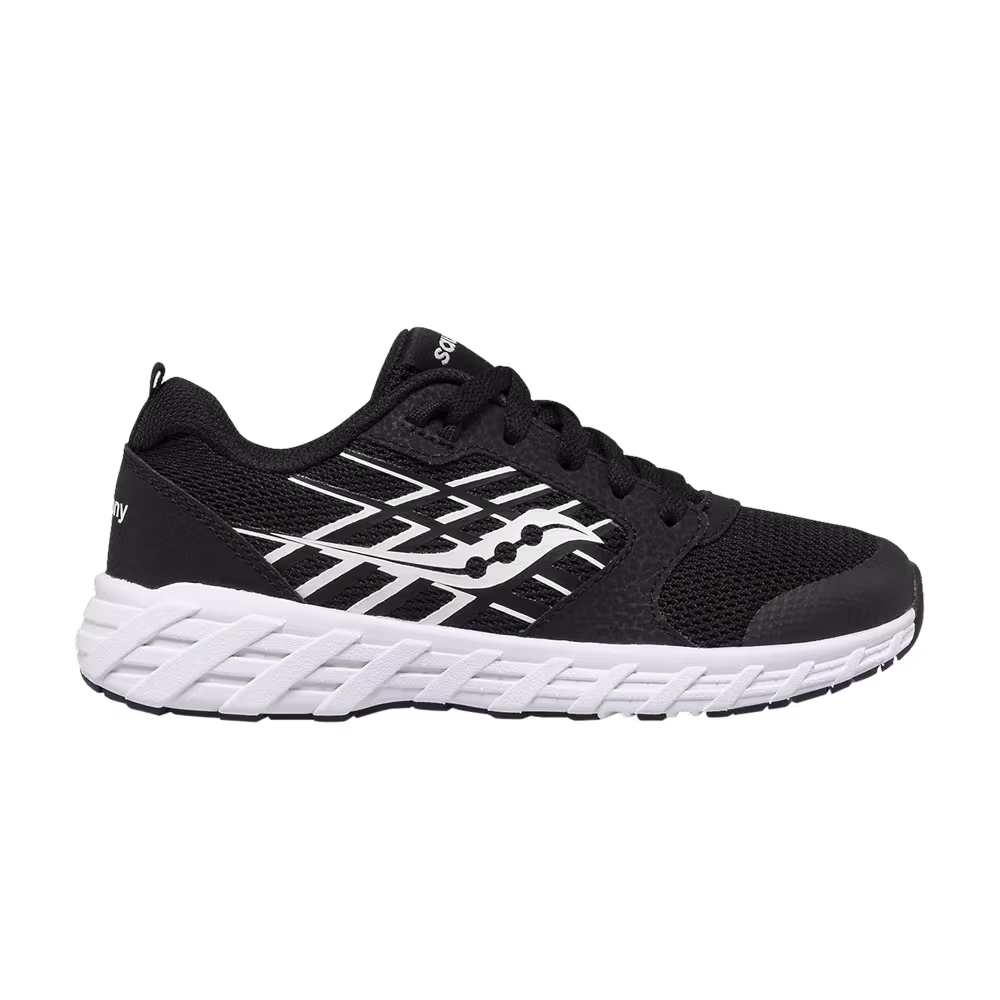 Saucony Wind 2.0 Lace Big Kid Black White