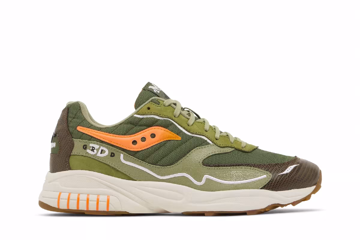 Maybe Tomorrow x Saucony 3D Grid Hurricane Tortoise, view 2