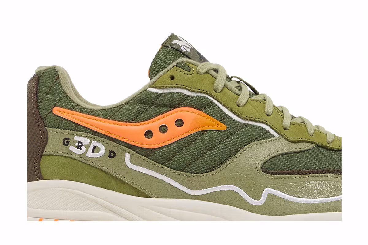 Maybe Tomorrow x Saucony 3D Grid Hurricane Tortoise, view 3