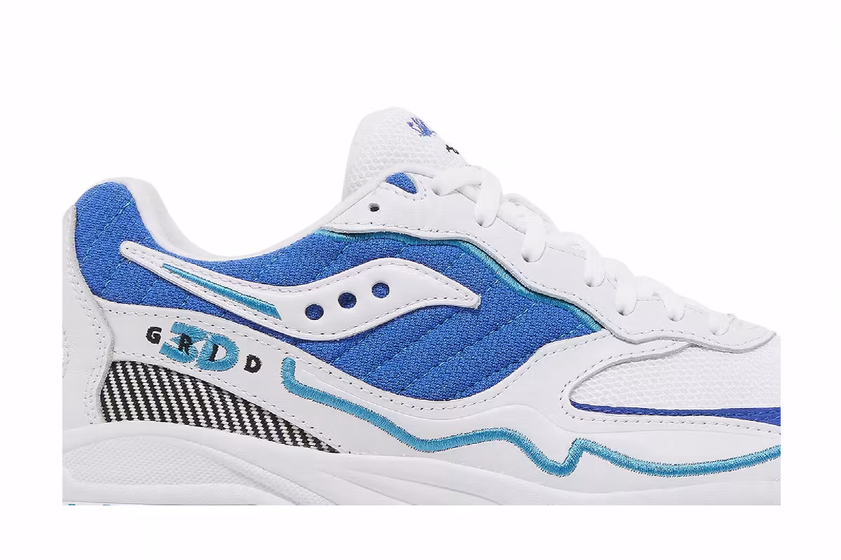 Saucony 3D Grid Hurricane White Royal, view 3