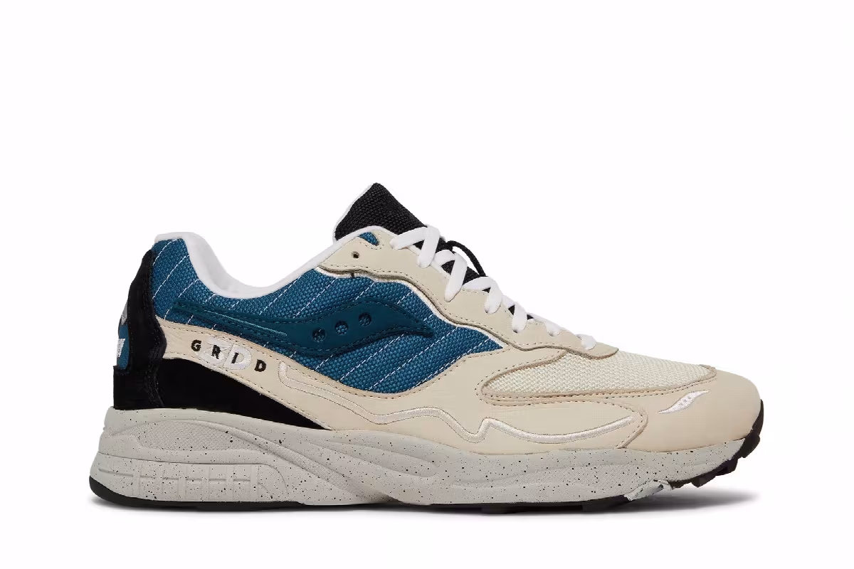 Saucony 3D Grid Hurricane Cream Blue, view 2