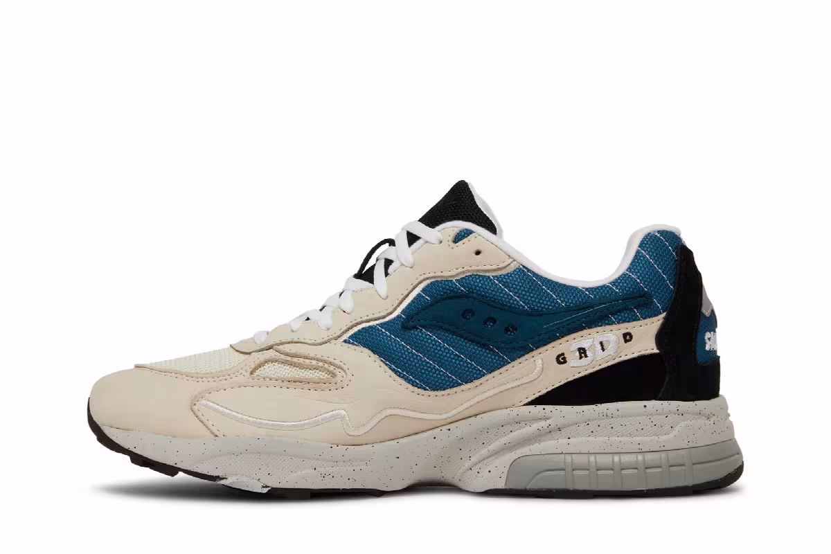 Saucony 3D Grid Hurricane Cream Blue, view 4
