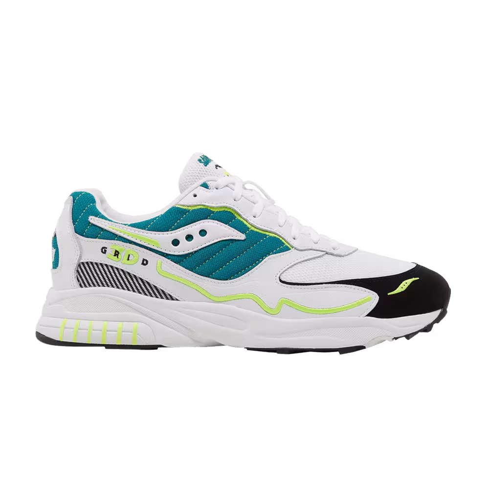 Saucony 3D Grid Hurricane White Green