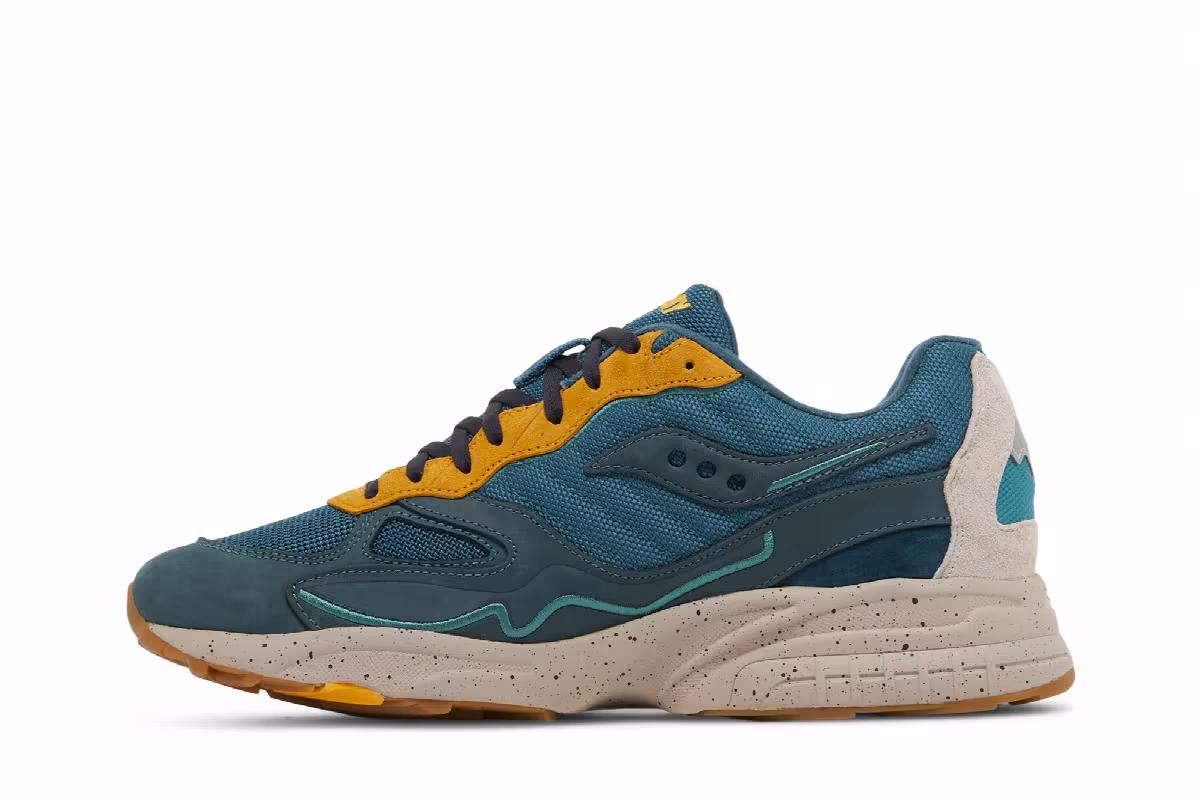 Saucony 3D Grid Hurricane Premium Green Orange, view 4
